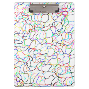Multicolored Curvy Line Pattern Clipboard