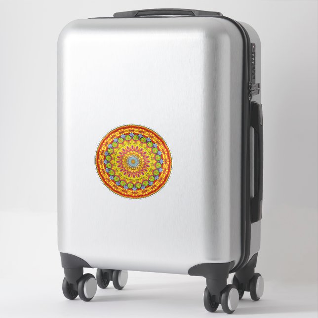 Multicolored Decorative Mandala Sticker (Suitcase)