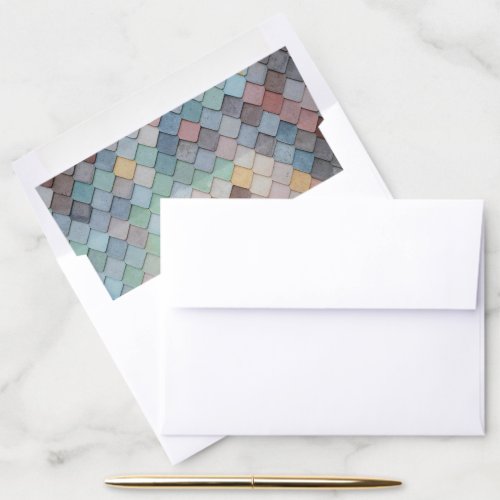 Multicolored Diamond Shape Wall Pattern Envelope Liner