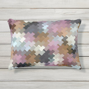 Multicolored Digital Camo Abstract Pattern Outdoor Pillow