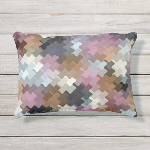 Multicolored Digital Camo Abstract Pattern Outdoor Pillow