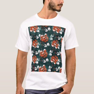 Multicolored Dirty Sub-Batik Texture T-Shirt