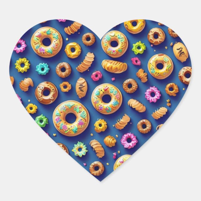 Multicolored Donuts Sticker (Front)