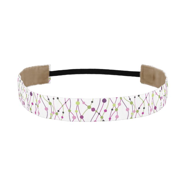 Multicolored dot background athletic headband (Front)
