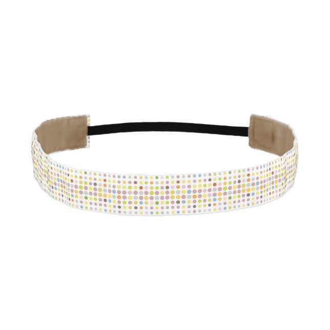 Multicolored dot background athletic headband (Front)