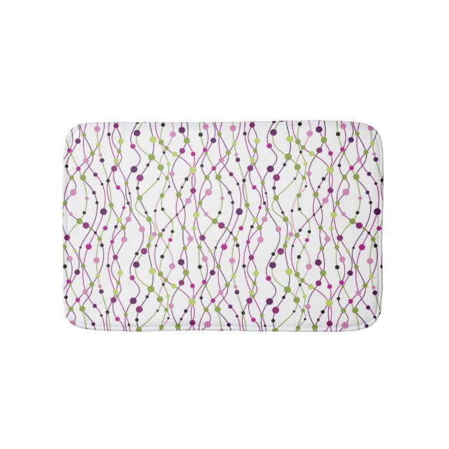 Multicolored dot background bathroom mat (Front)