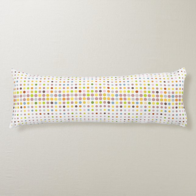 Multicolored dot background body pillow (Front)
