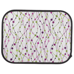 Multicolored dot background car mat