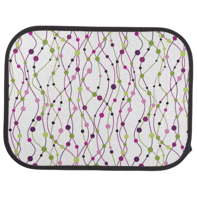 Multicolored dot background car mat (Rear)