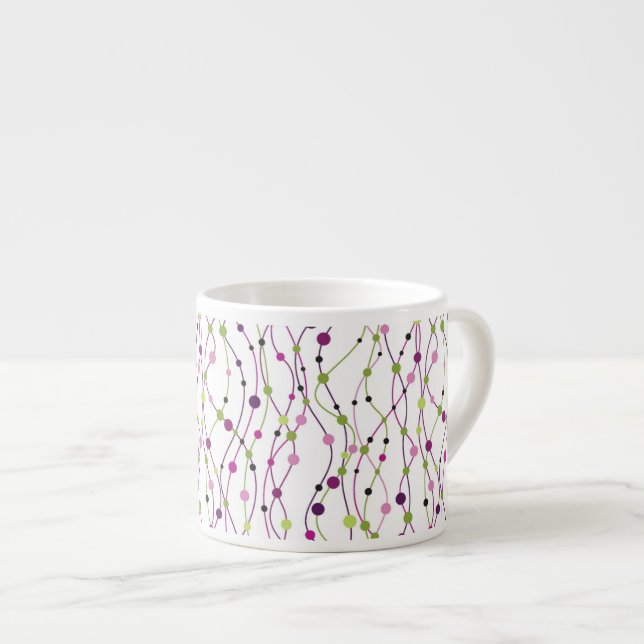 Multicolored dot background espresso cup (Front Right)