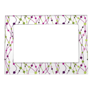 Multicolored dot background magnetic frame