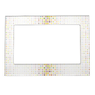 Multicolored dot background magnetic picture frame