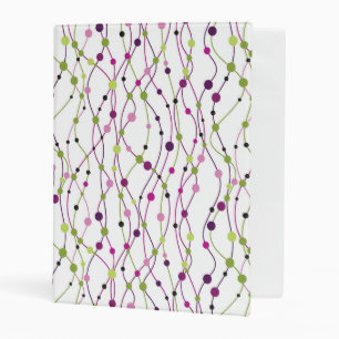 Multicolored dot background mini binder