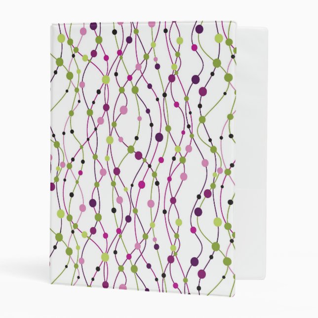 Multicolored dot background mini binder (Front/Inside)