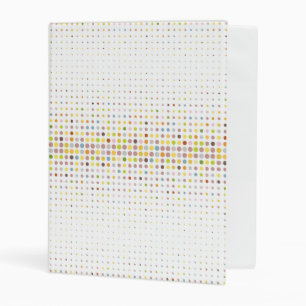 Multicolored dot background mini binder