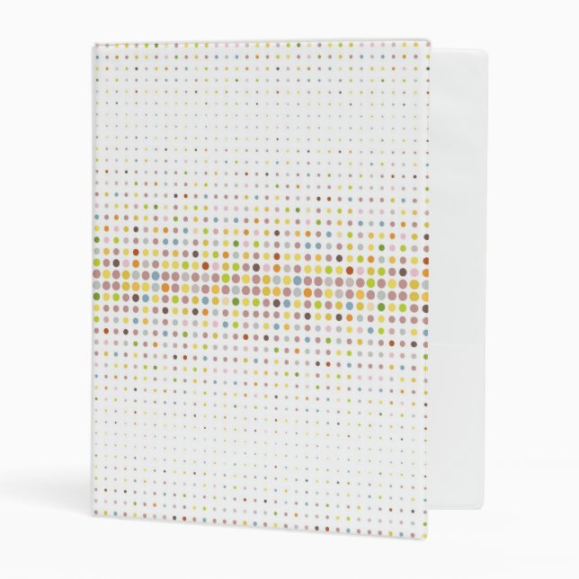 Multicolored dot background mini binder (Front/Inside)