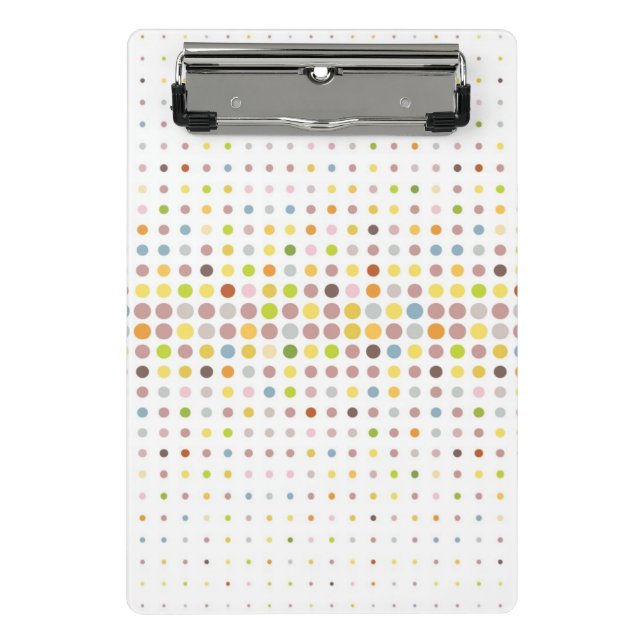 Multicolored dot background mini clipboard (Front)