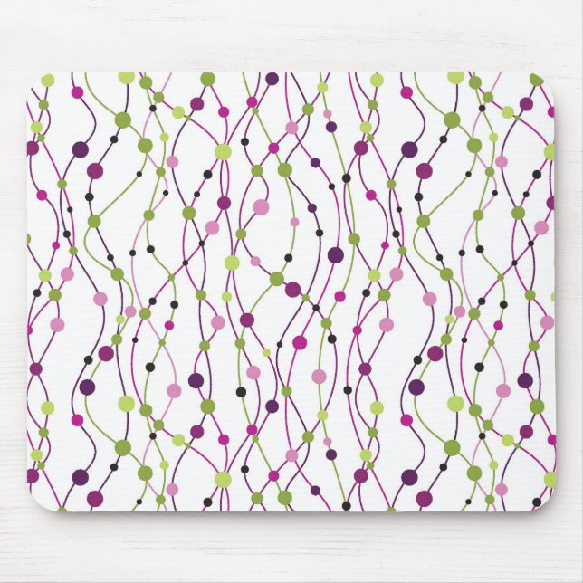 Multicolored dot background mouse pad (Front)