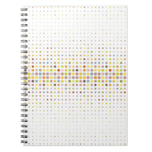 Multicolored dot background notebook