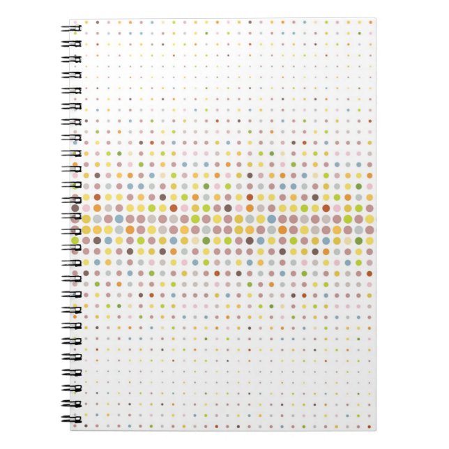 Multicolored dot background notebook (Front)