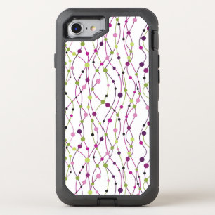Multicolored dot background OtterBox defender iPhone SE/8/7 case