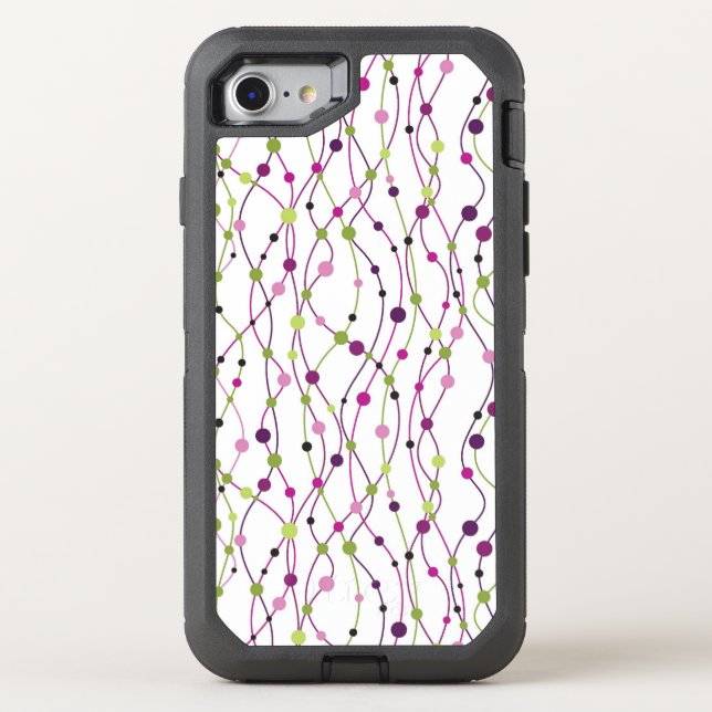 Multicolored dot background otterbox iPhone case (Back)