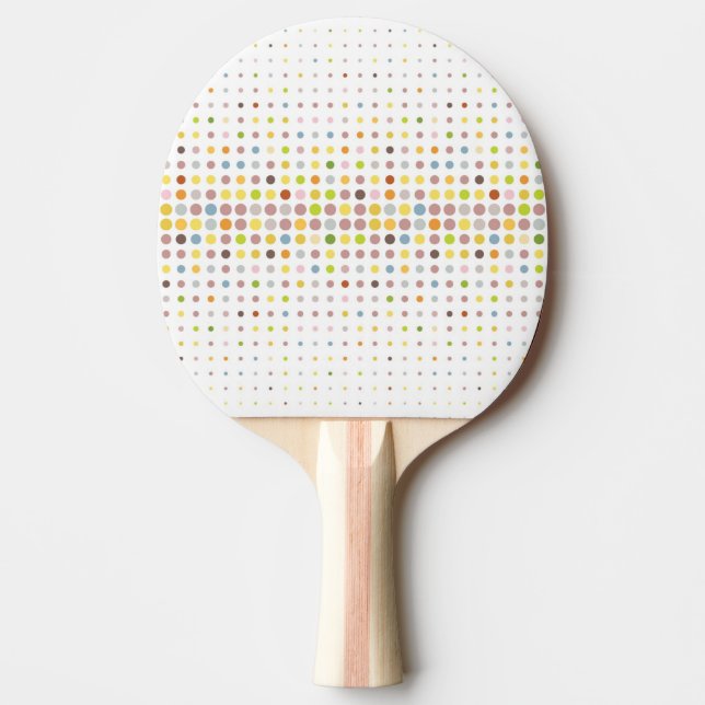 Multicolored dot background Ping-Pong paddle (Front)