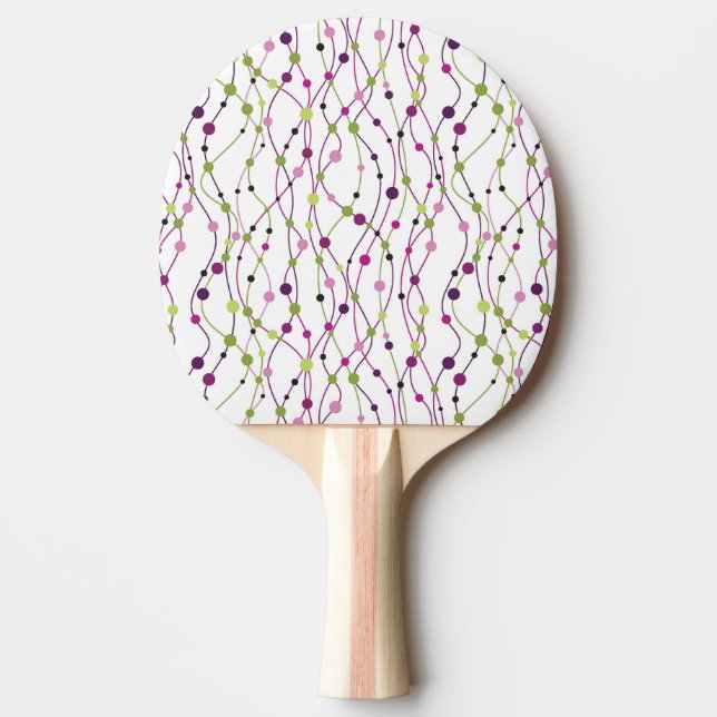Multicolored dot background Ping-Pong paddle (Front)