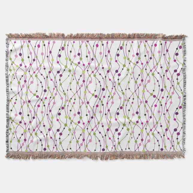 Multicolored dot background throw blanket (Front)
