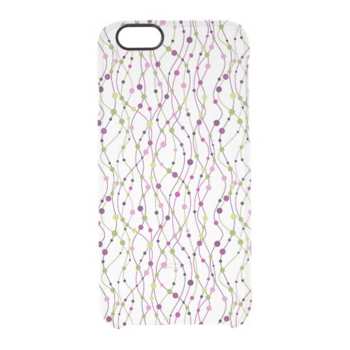 Multicolored dot background clear iPhone 66S case