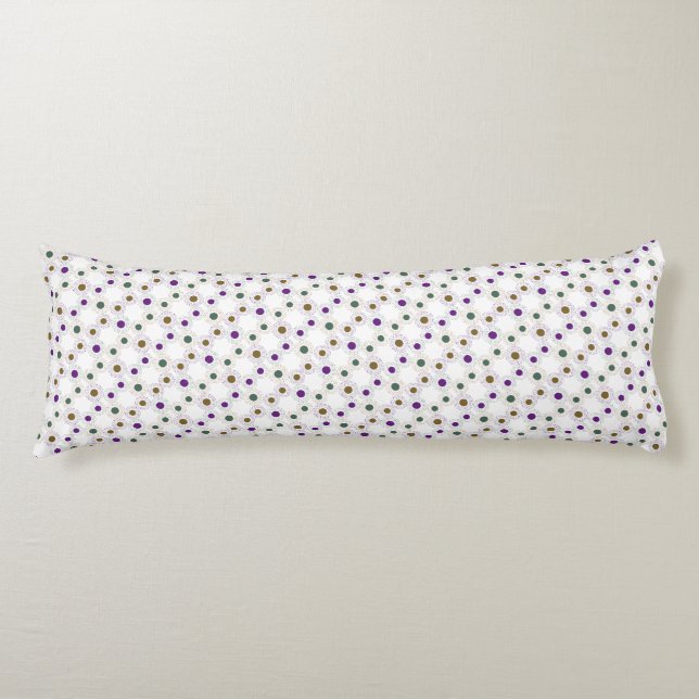 Multicolored Dots Body Pillow (Front)