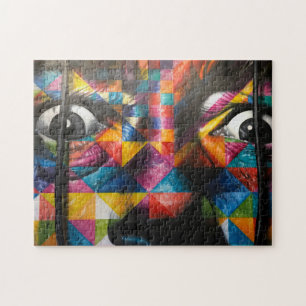 Multicolored Face Art Jigsaw Puzzle