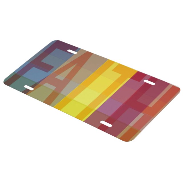 Multicolored Faith License Plate (Side)