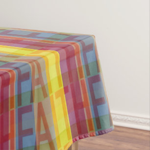 Multicolored Faith Tablecloth