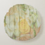 Multicolored Floral Flowered Pillow on Faux Wood