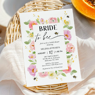 Multicolored Floral Meant To Bee Bridal Shower Invitation