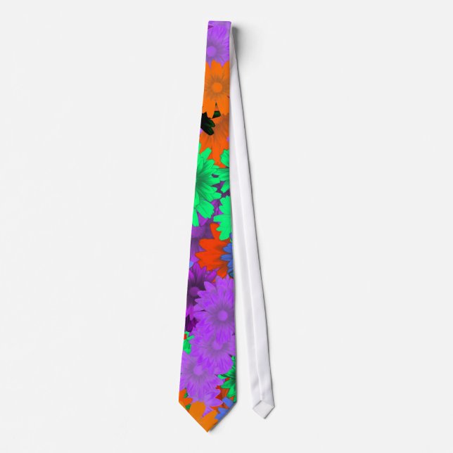 Multicolored floral neck tie (Front)