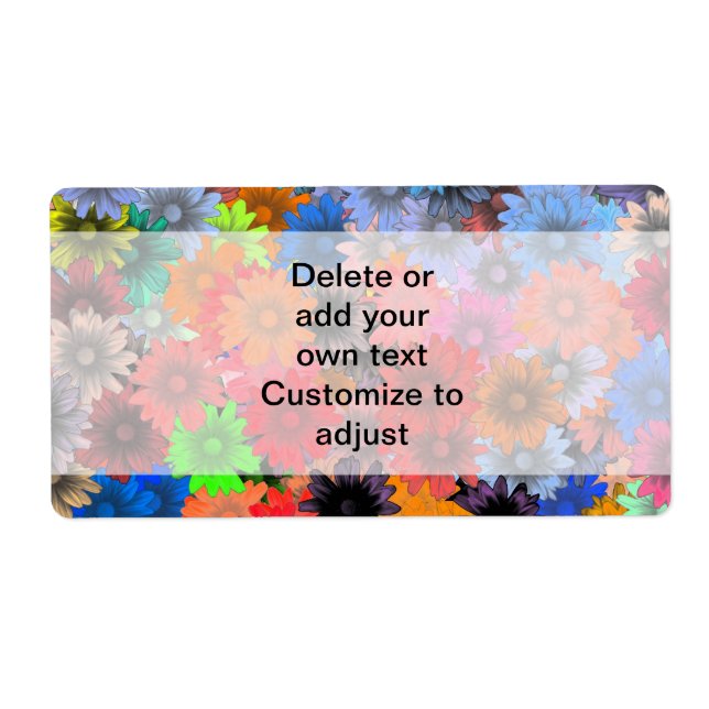 Multicolored floral pattern label (Front)