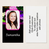 Multicolored floral photo template (Front & Back)
