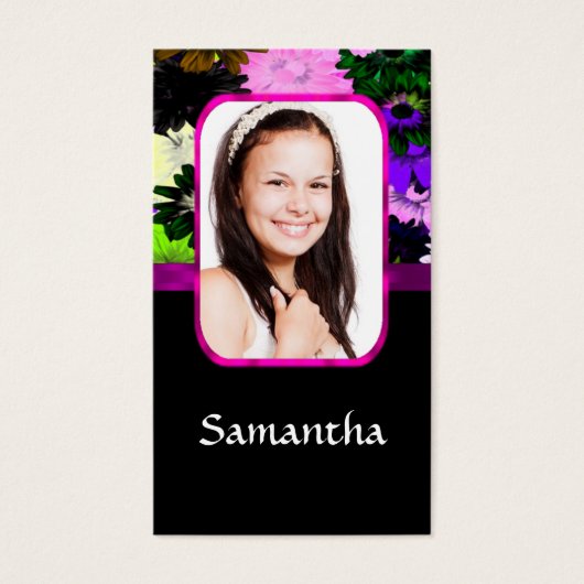 Multicolored floral photo template (Front)
