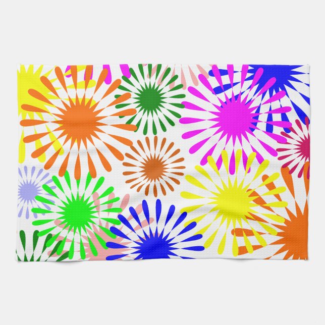 Multicolored Flowers Towel (Horizontal)