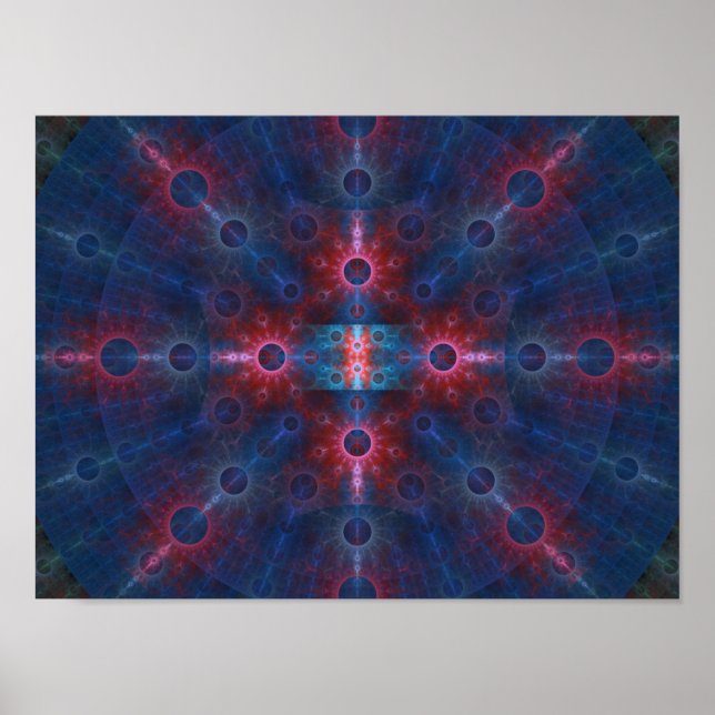 Multicolored Fractal Wall Art (Front)