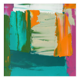 Multicolored Free Expression Painting Acrylic Print