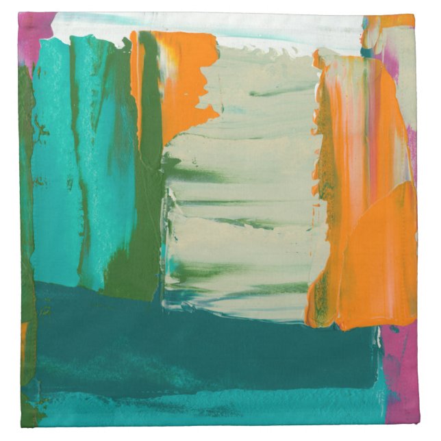Multicolored Free Expression Painting Cloth Napkin (Front)