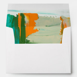 Multicolored Free Expression Painting Envelope