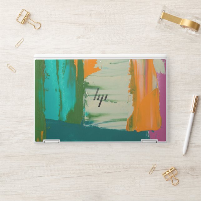 Multicolored Free Expression Painting HP Laptop Skin (Desk)