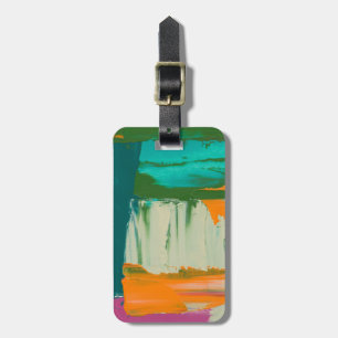 Multicolored Free Expression Painting Luggage Tag
