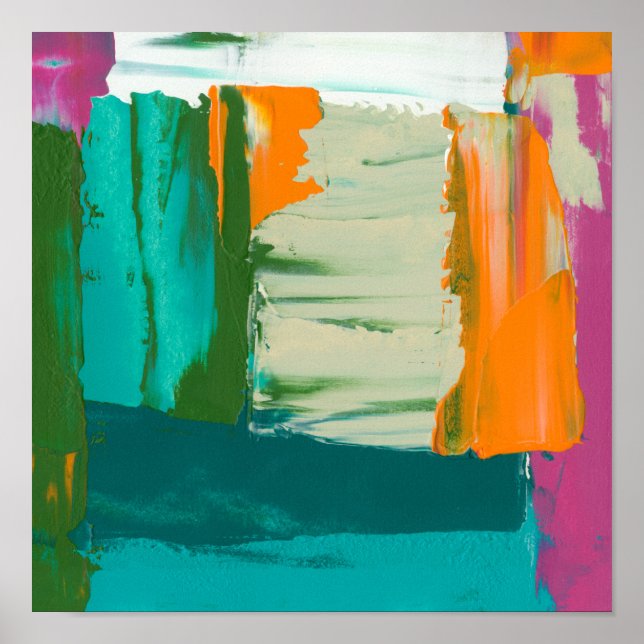 Multicolored Free Expression Painting Poster (Front)