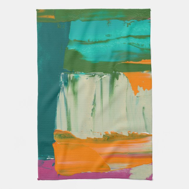 Multicolored Free Expression Painting Towel (Vertical)