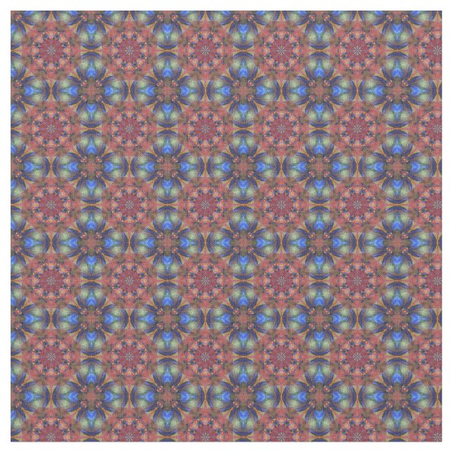 Multıcolored Geo Rainbow Cheque Effect Pattern Fabric (Close Up)